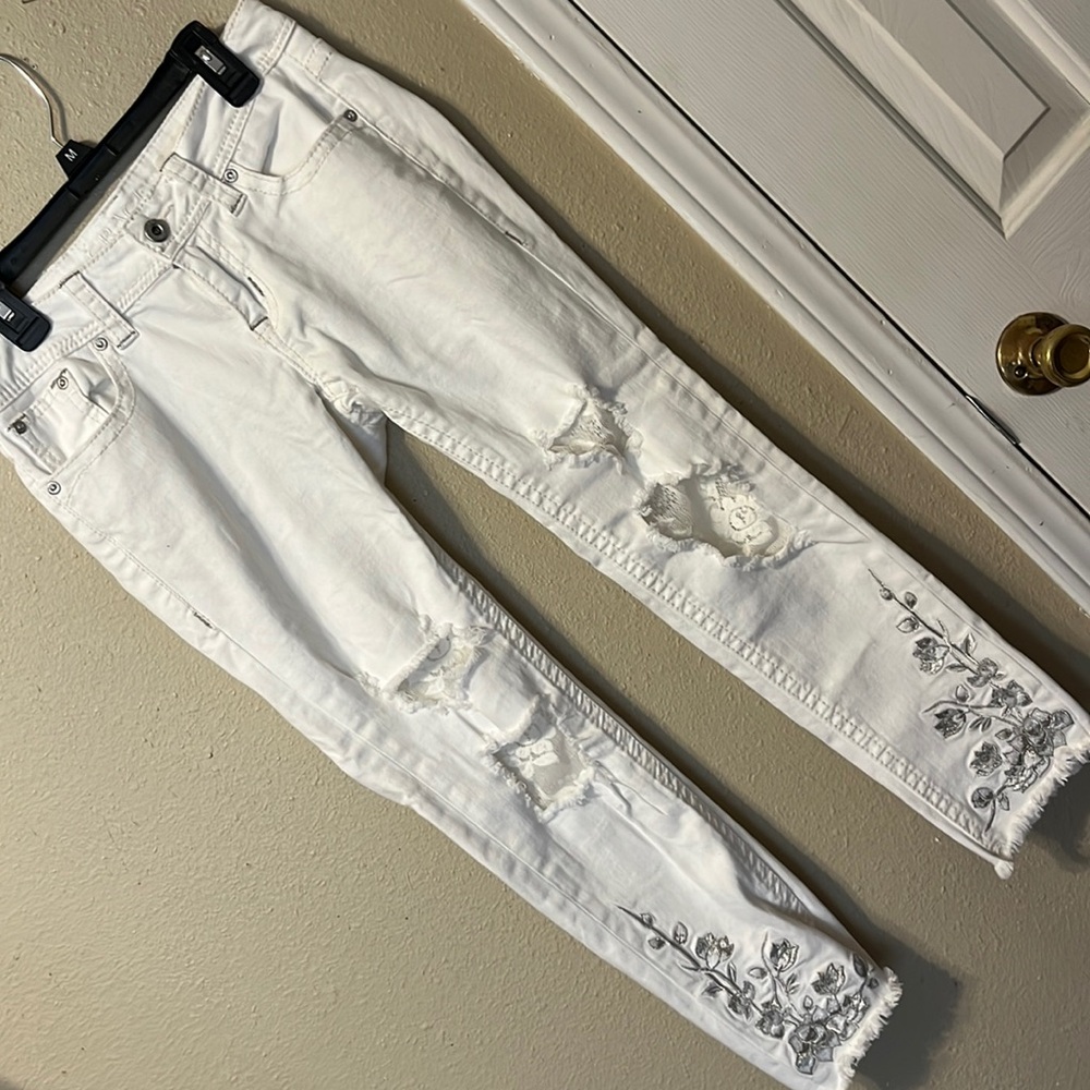 Grace in LA white skinny jeans size 27